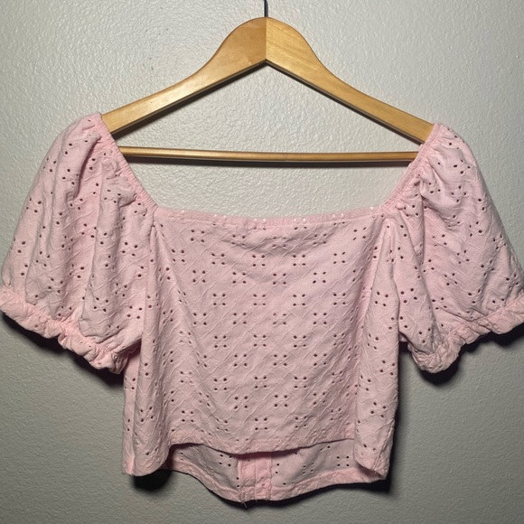 Reformation-Pink Floral Crochet Top - Picture 6 of 6